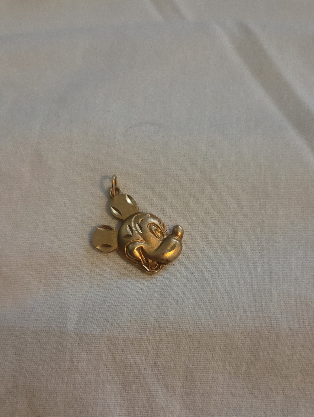 Gold Mickey Mouse Head Pendant Charm